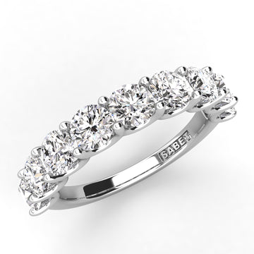 U Style Diamond Wedding Band 13 Diamonds 1.71ct